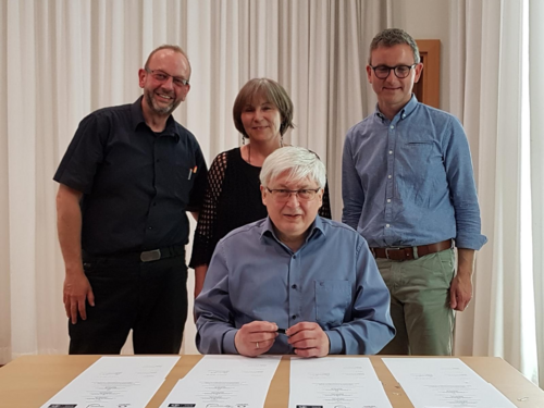 v. l. Wolfram Joh. Brüggemann, Prof. Doris Hamann, Prof. Dr. Friedhelm Brusniak, Prof. Michael Forster